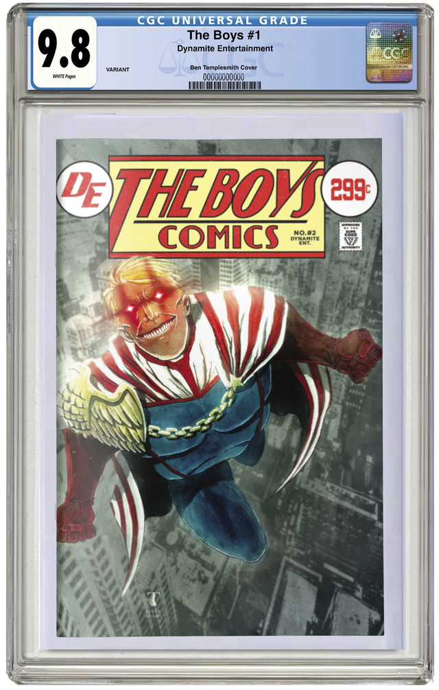 CGC 9.8 The Boys #2 Action Comics Homage Foil (Ben Templesmith) LTD 100