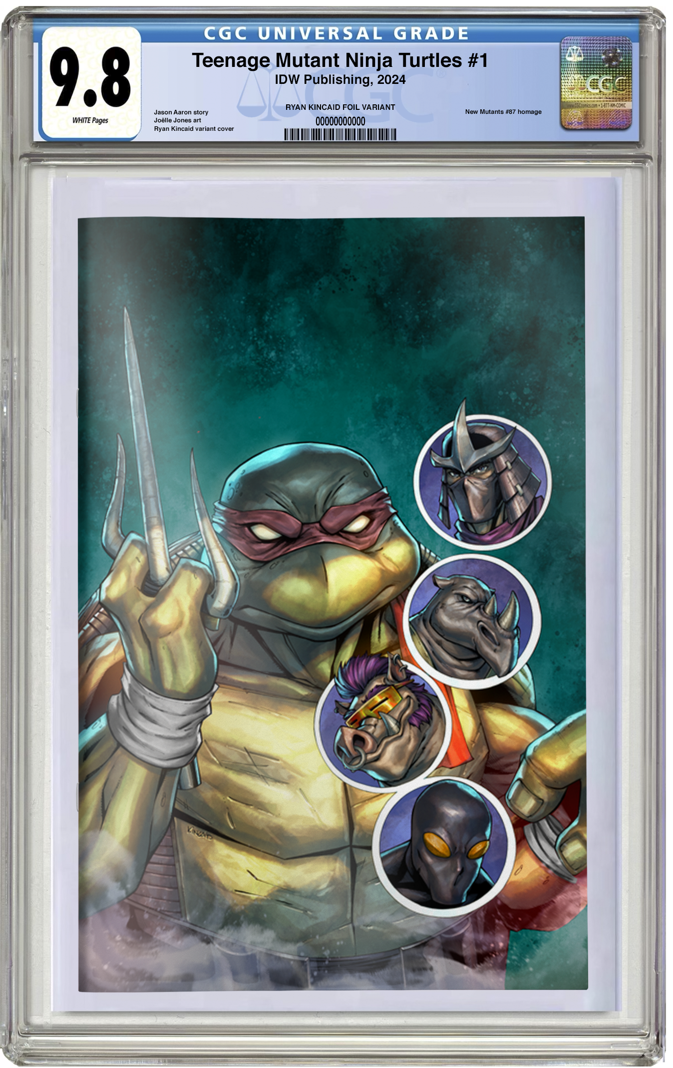 PREORDER: CGC 9.8 TMNT #1 (2024) New Mutants #87 homage foil variant