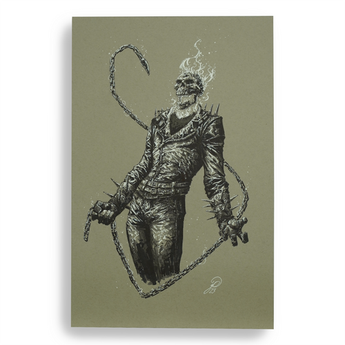 Ghost Rider sketchbook cover- Johnny Desjardins Original Art