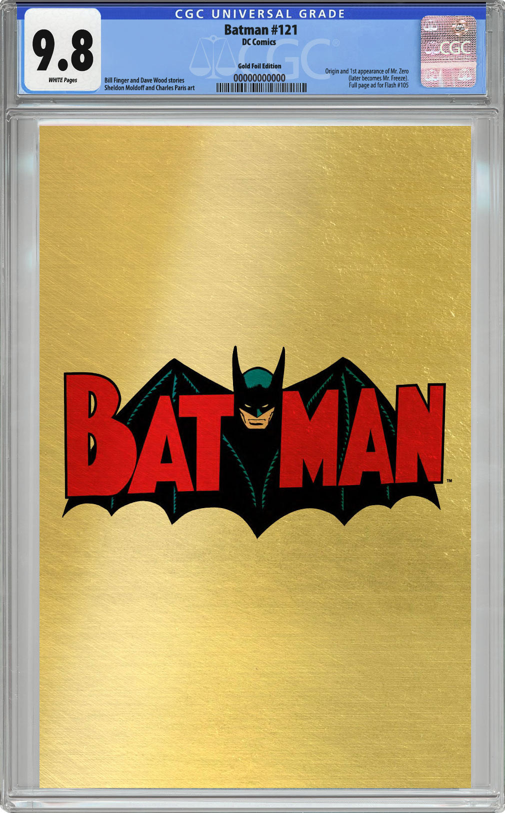 CGC 9.8 Batman #121 Gold Foil - Print Count LTD 500