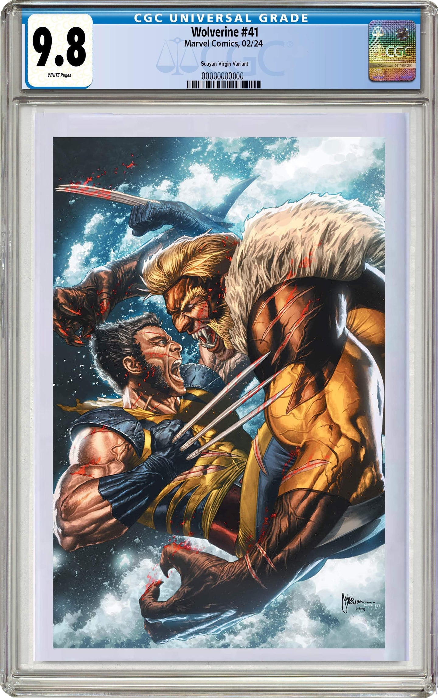 Preorder: CGC 9.8 Wolverine #41 (Mico Suayan) Virgin LTD 1000 Jim Lee Homage
