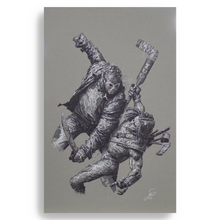 Load image into Gallery viewer, Jason Voorhees vs. Casey Jones- Johnny Desjardins Original Art