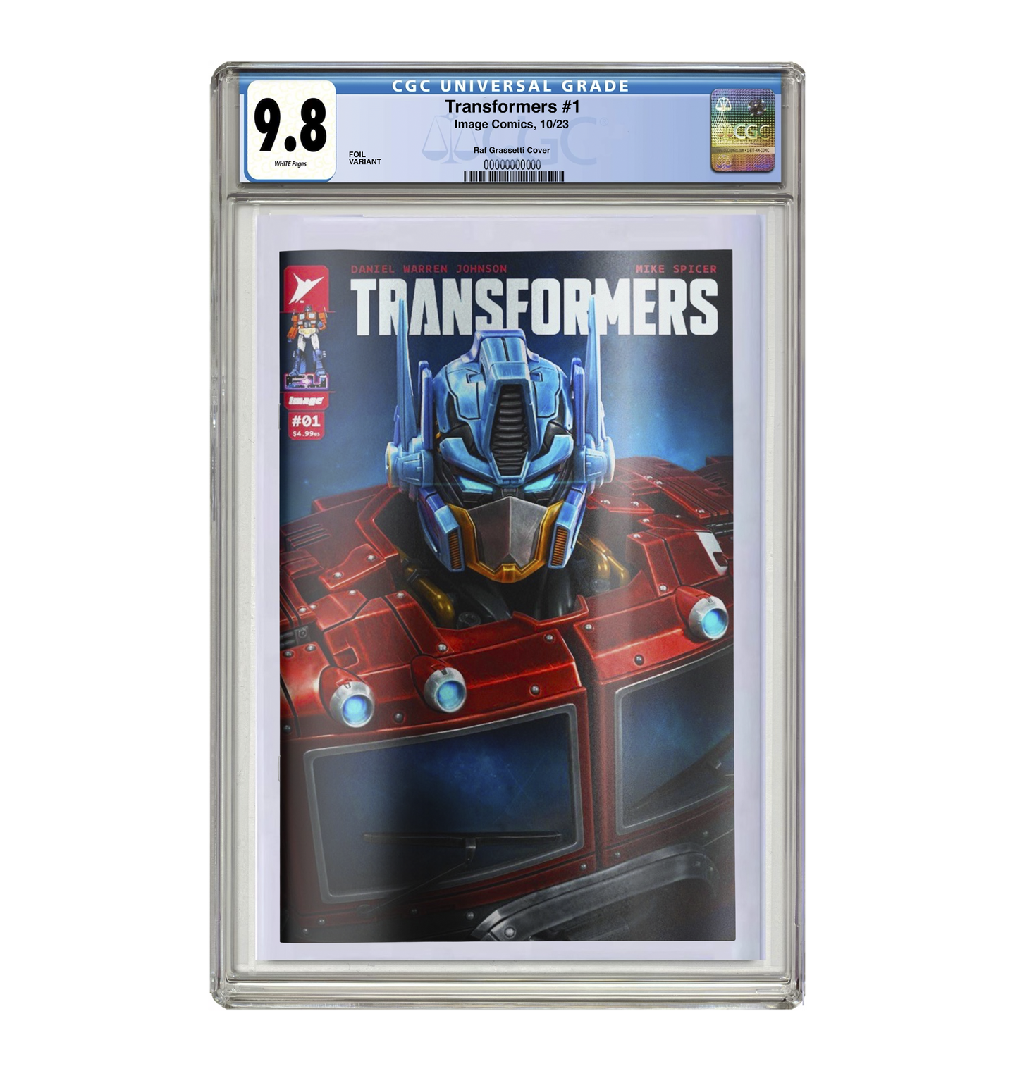 CGC 9.8 Transformers #1 (Raf Grassetti FOIL) LTD 1000